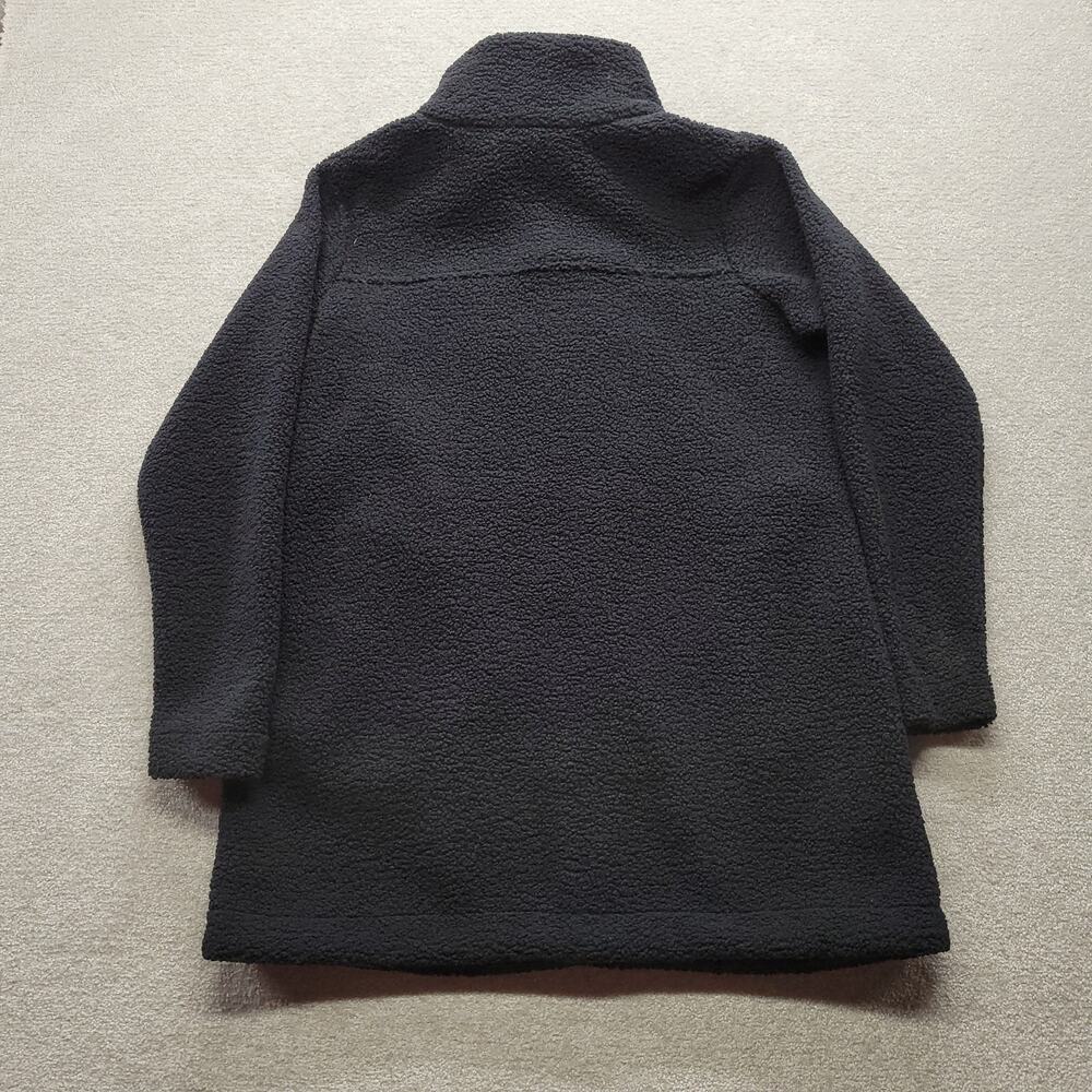 Columbia Womens XL Black Sherpa Teddy Fleece Long Coat Full Zip Jacket - Picture 3 of 8